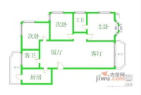 中华园锦苑2室2厅1卫117㎡户型图