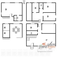 中华园锦苑5室3厅3卫440㎡户型图