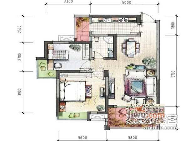 中华园锦苑4室3厅3卫308㎡户型图