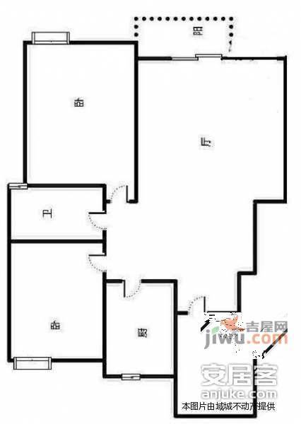 蓝谷地三期2室2厅1卫100㎡户型图