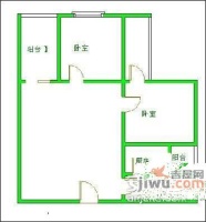 左右2室2厅1卫66㎡户型图