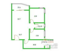 伊甸阳光2室2厅1卫户型图