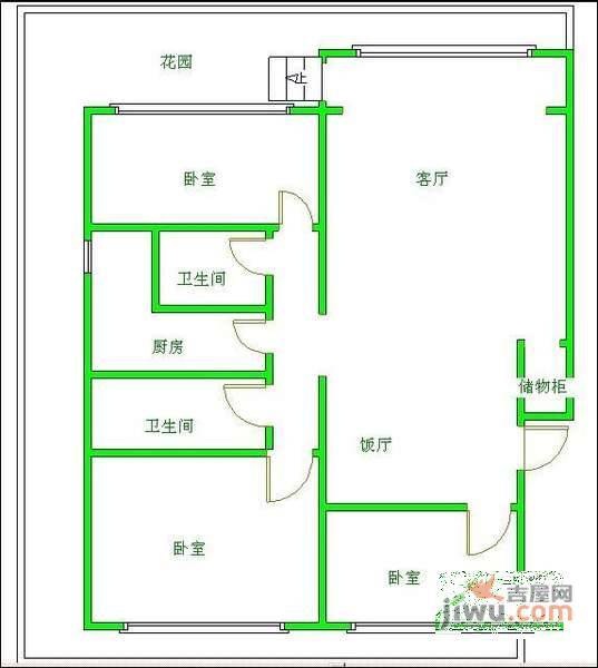 长盛续锦3室2厅2卫133㎡户型图