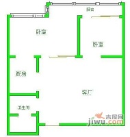 正成财富领地2室2厅1卫97㎡户型图