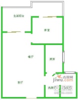 杰座1室1厅1卫67㎡户型图