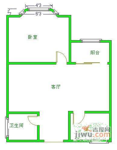 万科金色家园1室1厅1卫81㎡户型图