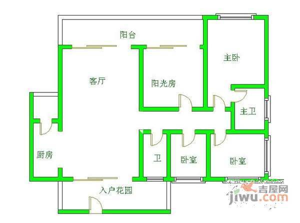 凯华丽景4室2厅2卫155㎡户型图