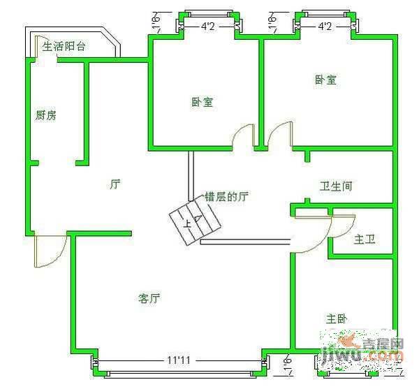 德意馨苑3室2厅2卫148㎡户型图