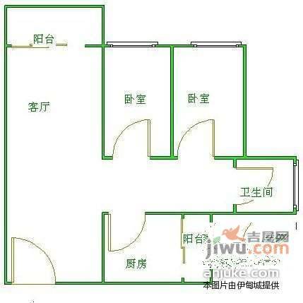 华宇阳光四季2室2厅1卫101㎡户型图