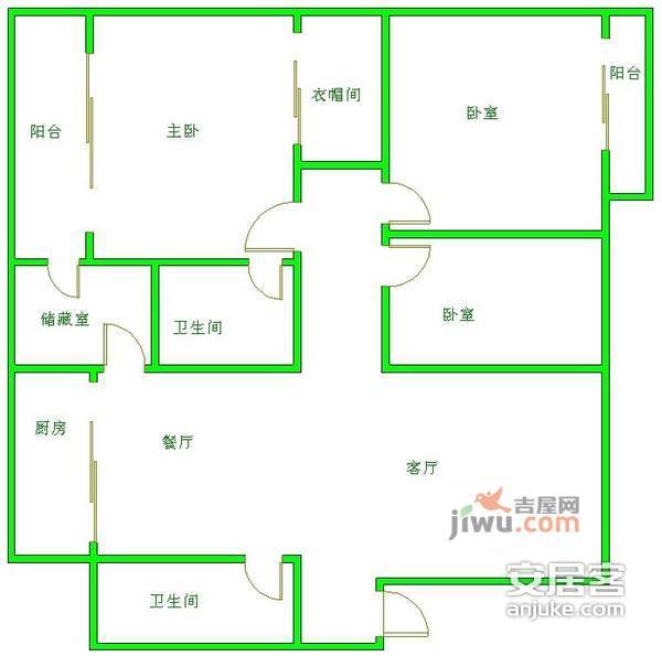 置信逸都花园天乐苑3室2厅2卫151㎡户型图