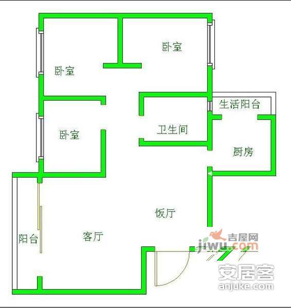 金林俊景3室2厅2卫149㎡户型图