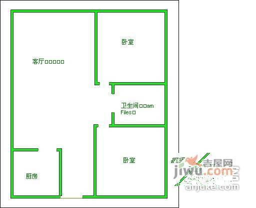 紫东梵谷2室2厅2卫79㎡户型图