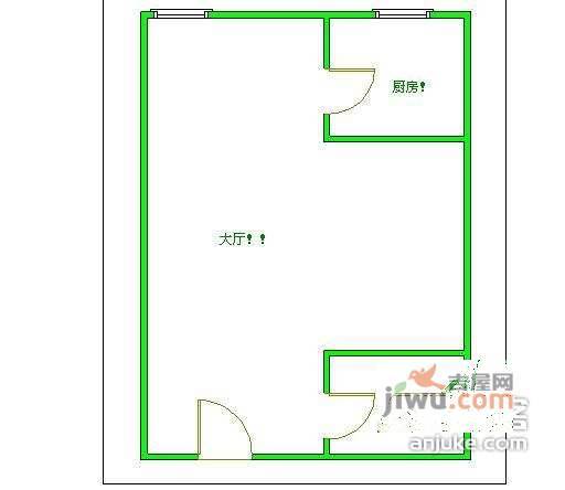 东景丽苑1室1厅1卫52㎡户型图