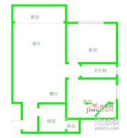 塞纳河畔2室2厅1卫98㎡户型图