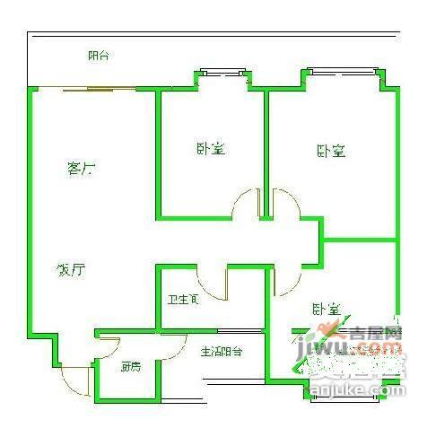 瑞祥御锦3室2厅1卫110㎡户型图