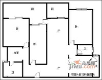 蓉上坊二期3室2厅2卫164㎡户型图