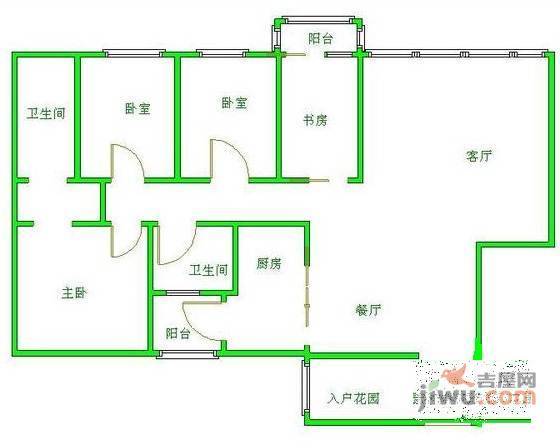 天府长城嘉南地3室2厅2卫142㎡户型图