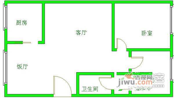 树蓓巷小区2室2厅1卫692㎡户型图