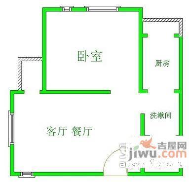 金地贝福里花园1室1厅1卫80㎡户型图