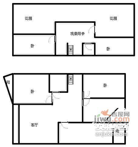 川大河畔5室3厅2卫180㎡户型图