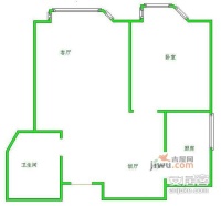 绿杨新村1室2厅1卫68㎡户型图