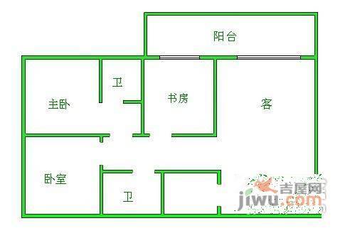 竹韵天府3室2厅2卫150㎡户型图