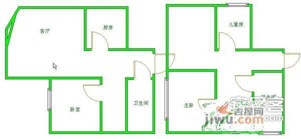 东珠美地3室2厅2卫140㎡户型图