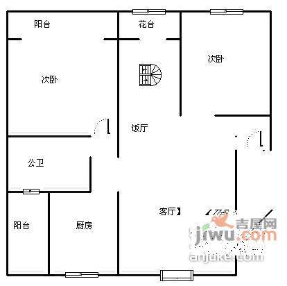 南阳锦城3室2厅2卫户型图