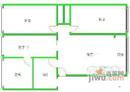 益民苑2室2厅1卫82㎡户型图