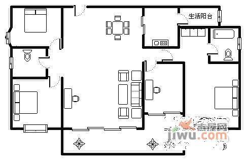 观南上域4室2厅2卫243㎡户型图