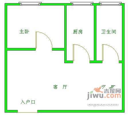 观南上域1室1厅1卫79㎡户型图