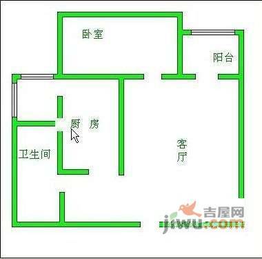 天府长城图南多1室1厅1卫50㎡户型图