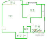 华西花园2室1厅1卫85㎡户型图