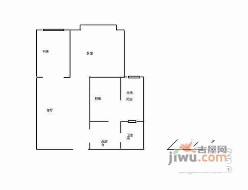 花样年花好园2室1厅1卫82㎡户型图