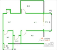 中海名城2室2厅1卫101㎡户型图