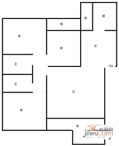 万科双水岸3室2厅2卫161㎡户型图