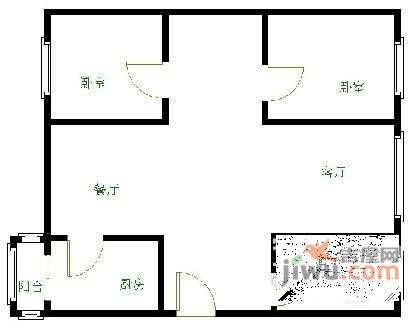 逸都花园云影苑2室2厅1卫101㎡户型图