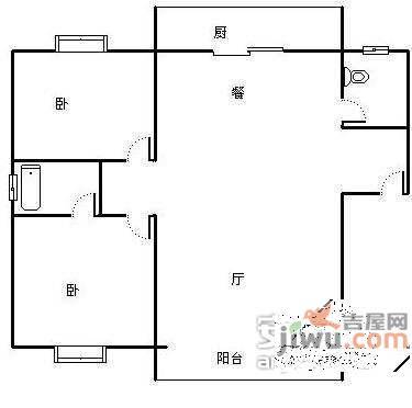 逸都花园云影苑2室2厅2卫112㎡户型图