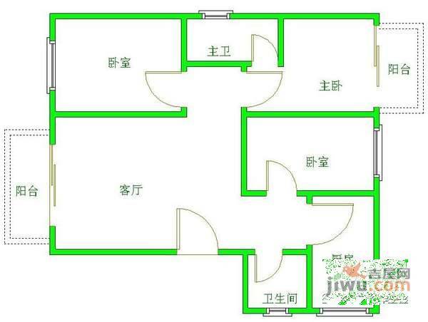 逸都花园云影苑3室2厅2卫172㎡户型图