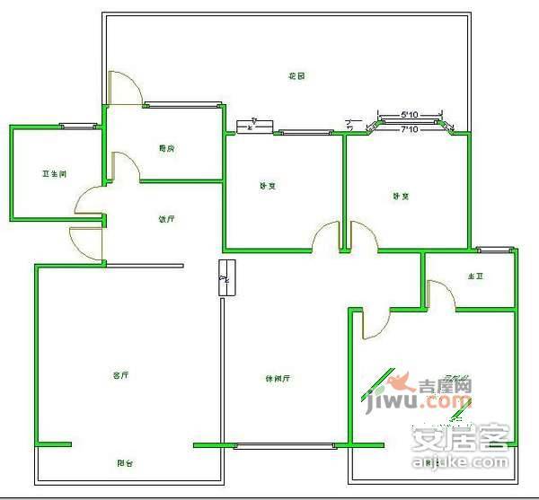 逸都花园云影苑3室3厅2卫175㎡户型图