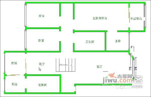 金色阳光4室2厅2卫180㎡户型图