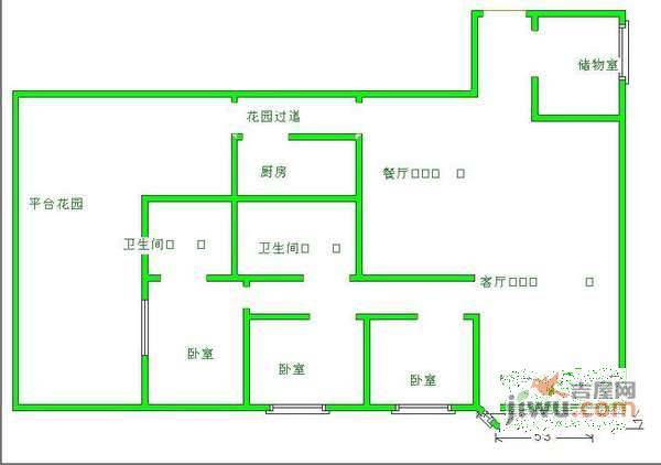 金地花园(武侯)4室2厅2卫214㎡户型图