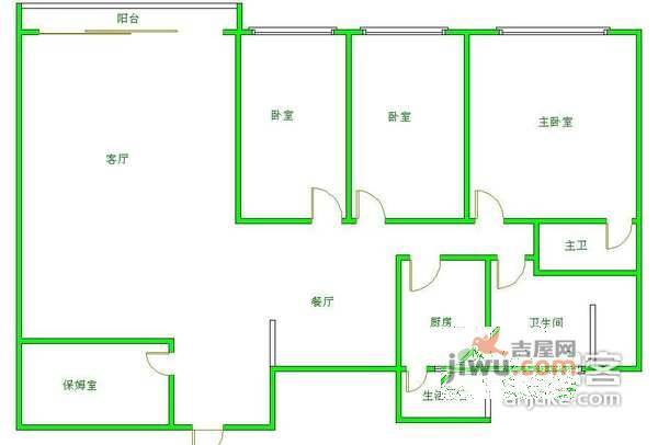 金地花园(武侯)4室2厅2卫214㎡户型图