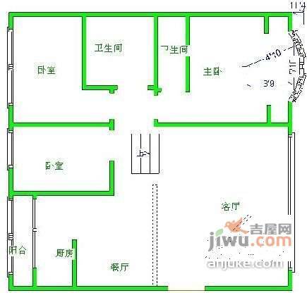 金地花园(武侯)3室2厅2卫207㎡户型图