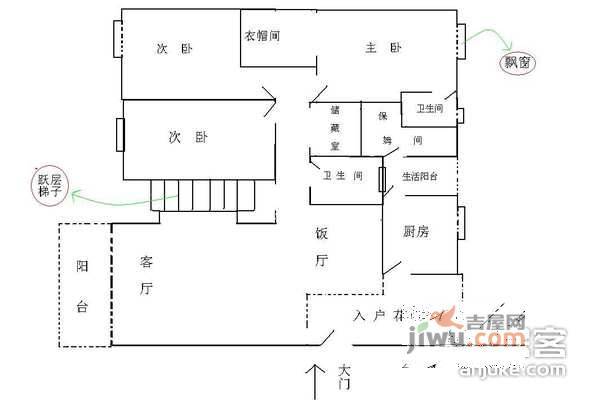 碧华邻4室2厅3卫户型图