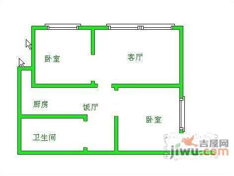 国嘉新视界2室1厅1卫78㎡户型图