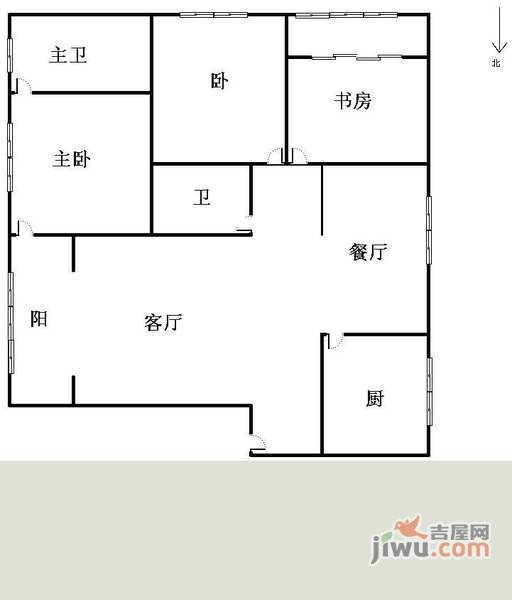 新加坡花园4室2厅2卫164㎡户型图