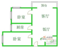 聚星城2室2厅1卫97㎡户型图