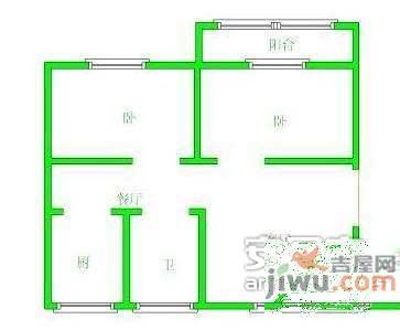 香格里拉花园2室1厅1卫90㎡户型图