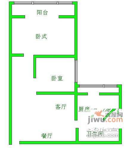 芙华幸福彼岸2室1厅1卫92㎡户型图